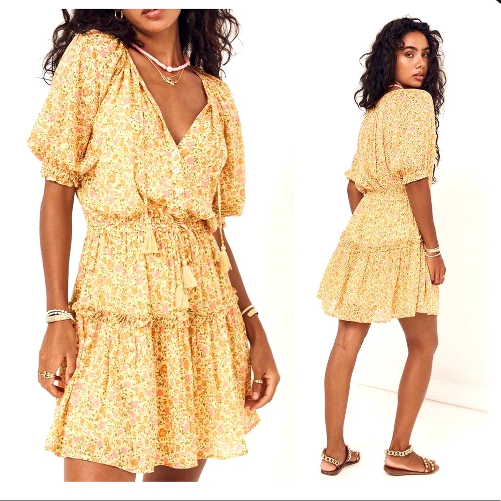 NWT Rare XL (12-14) Spell Rae Play Dress in Daisy Yellow - Picture 3 of 16